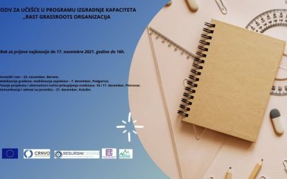 Poziv za učešće u programu izgradnje kapaciteta ,,Rast grassroots organizacija”