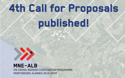 Četvrti poziv za podnošenje predloga projekata u okviru Programa prekogranične saradnje Crna Gora – Albanija 2014-2020