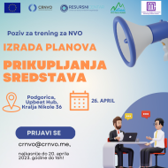 Poziv za obuku na temu “Izrada planova prikupljanja sredstava”