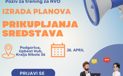 Poziv za obuku na temu “Izrada planova prikupljanja sredstava”