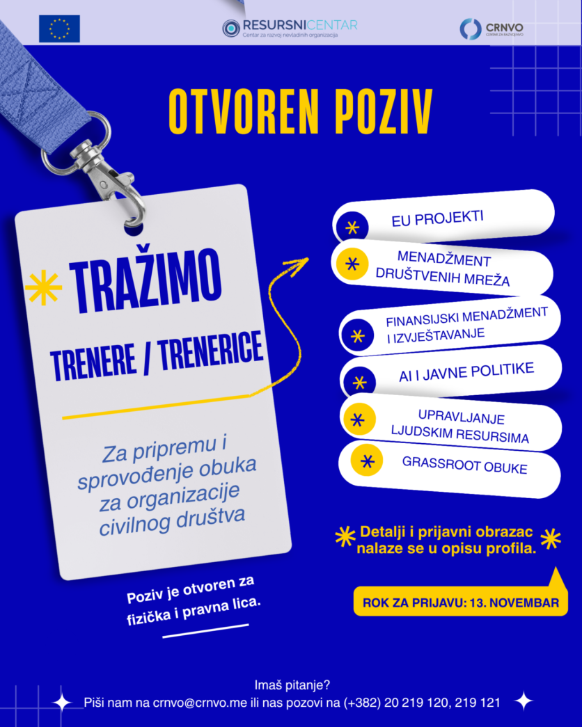 Oglas za trenere/trenerice Blue And Yellow Creative Hiring Instagram Post (1)